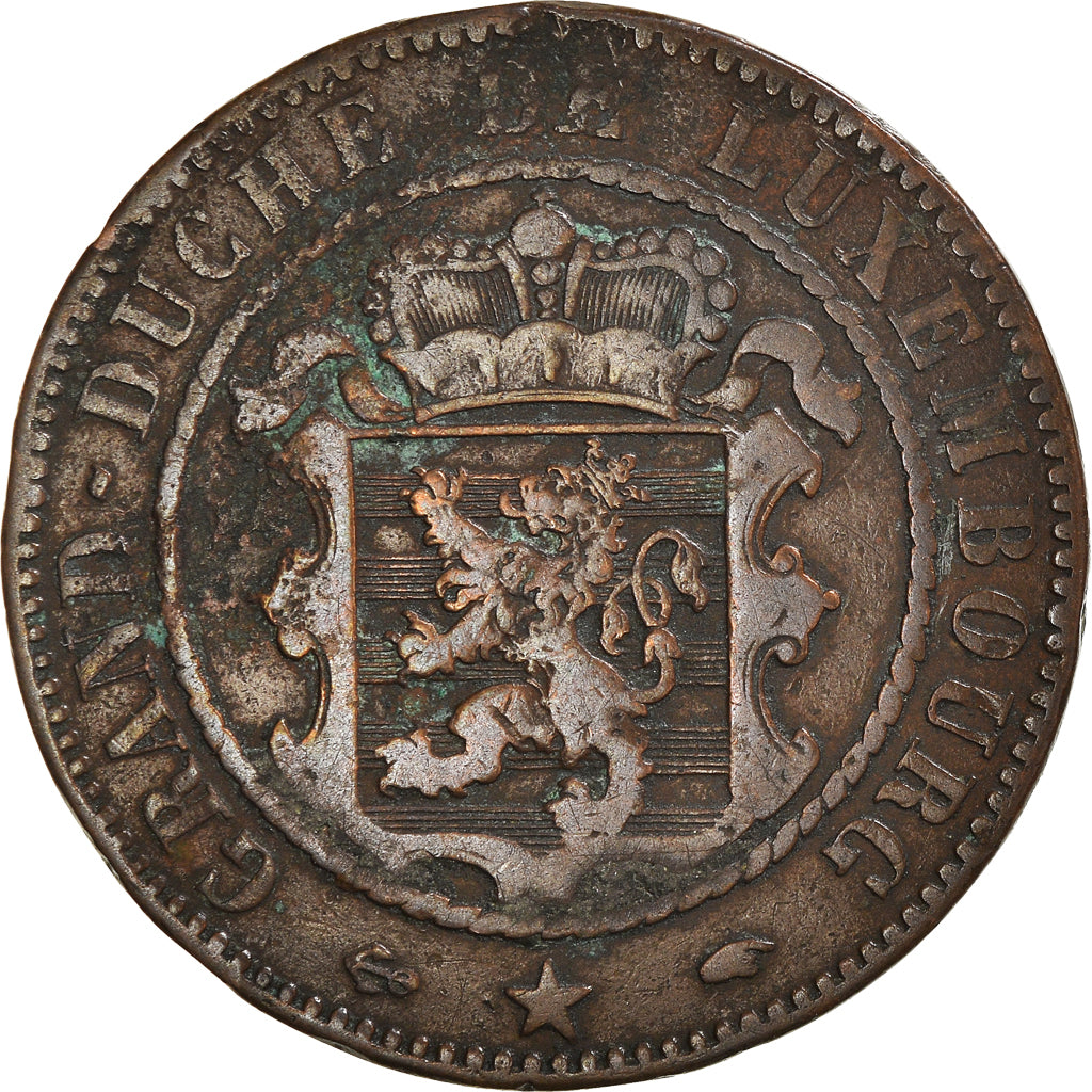 Moneda, Luxemburgo, 10 Centimes, 1855