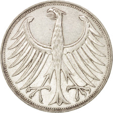 GERMANY - FEDERAL REPUBLIC, 5 Mark, 1965, Munich, KM #112.1, EF(40-45), Silver,.