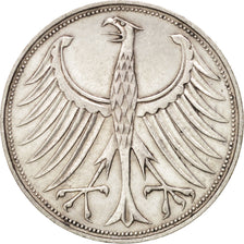 GERMANY - FEDERAL REPUBLIC, 5 Mark, 1967, Munich, KM #112.1, EF(40-45), Silver,.
