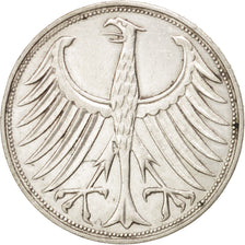 GERMANY - FEDERAL REPUBLIC, 5 Mark, 1964, Hambourg, KM #112.1, EF(40-45),...