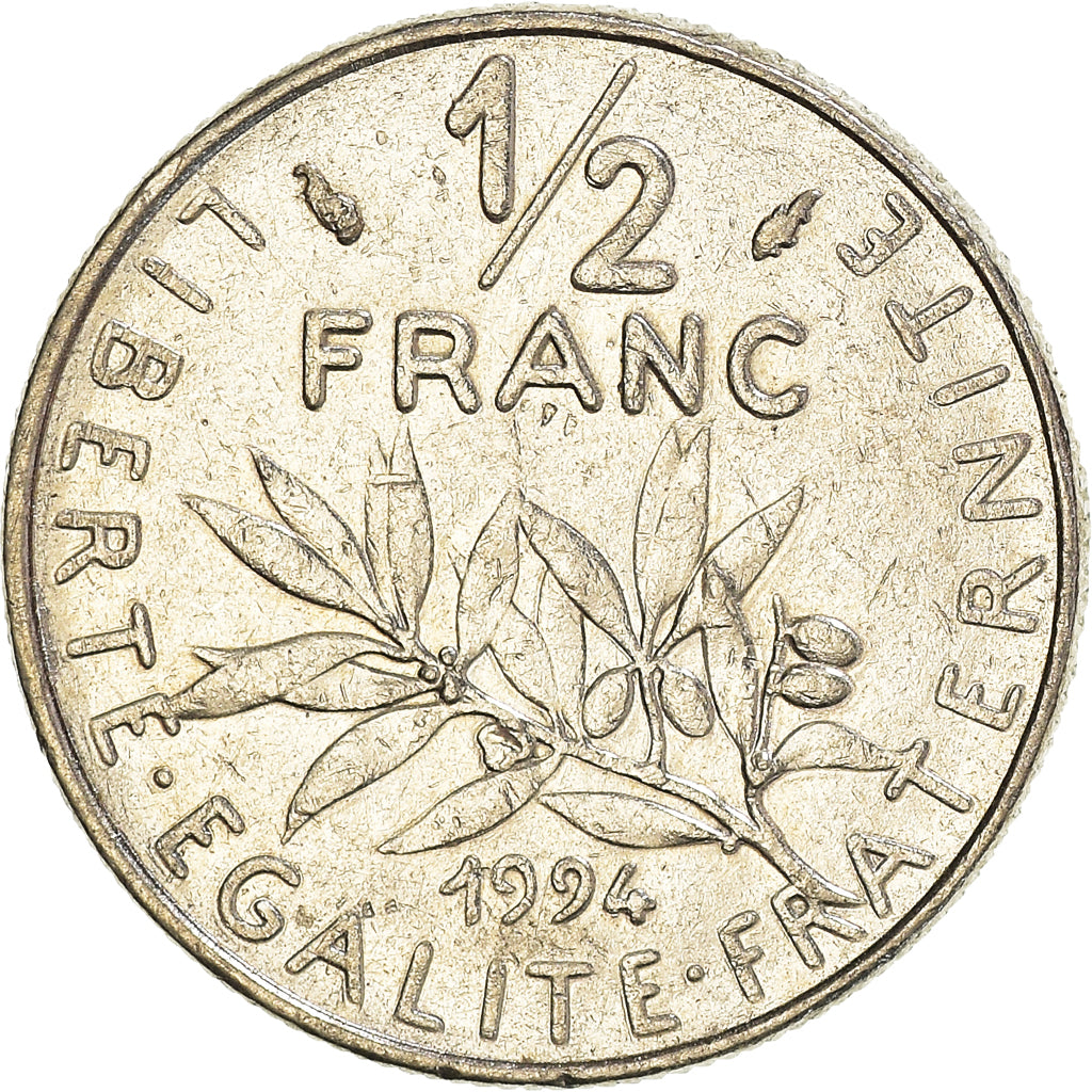 Coin, France, 1/2 Franc, 1994