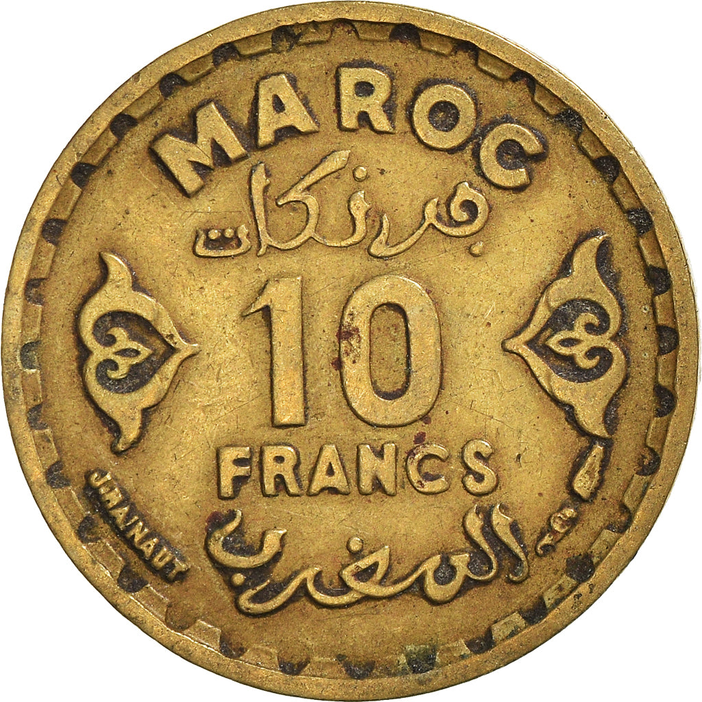 Coin, Morocco, 10 Francs, 1371