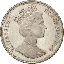 Ile de Man, Elisabeth II, 1 Crown World Cup, Italie 1990, KM 272