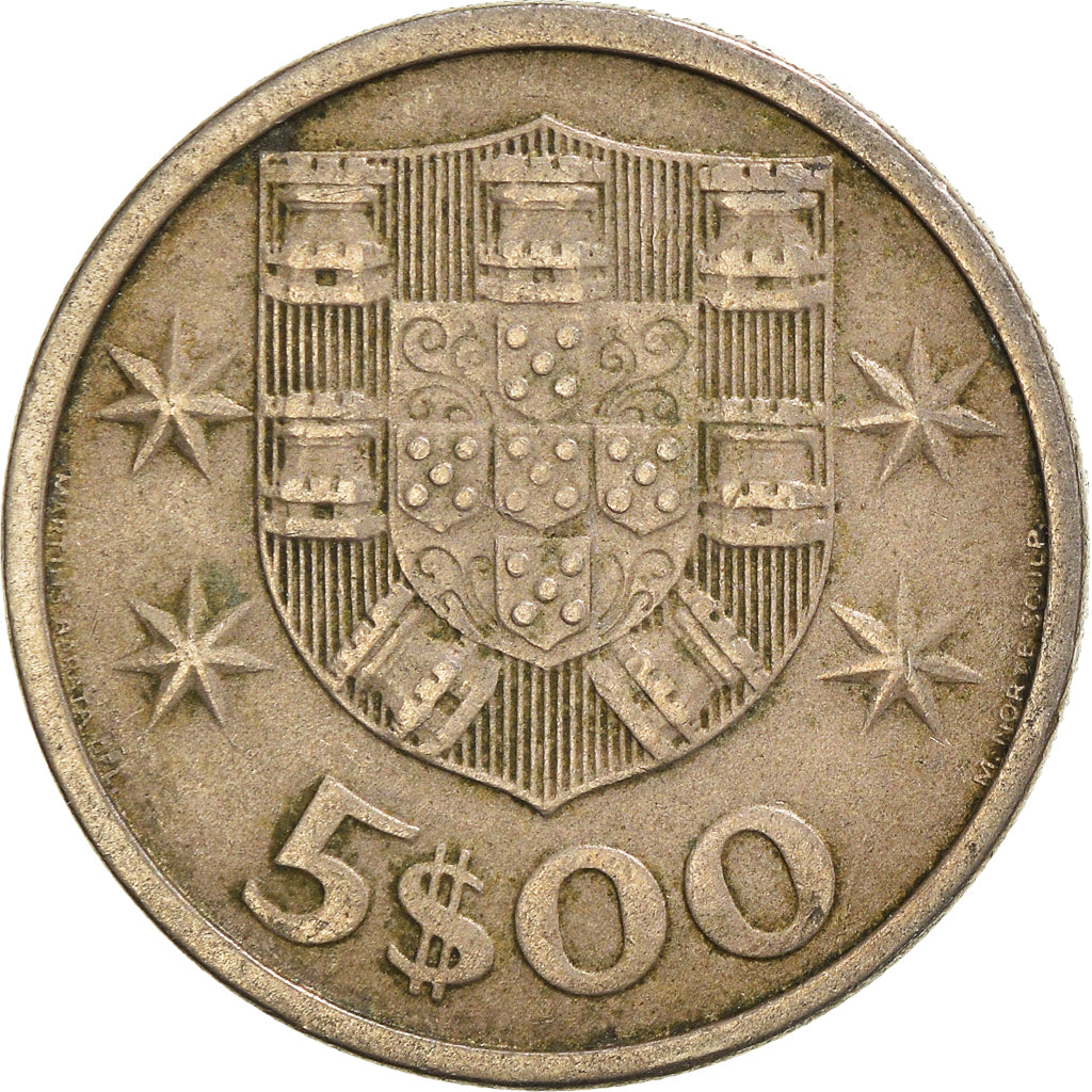 Monnaie, Portugal, 5 Escudos, 1972