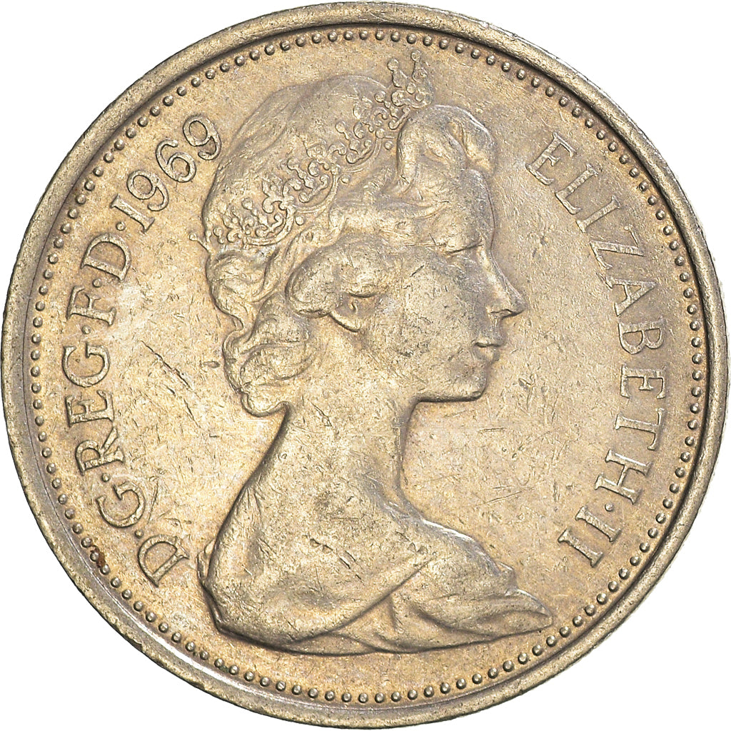Moeda, Grã-Bretanha, 5 New Pence, 1969