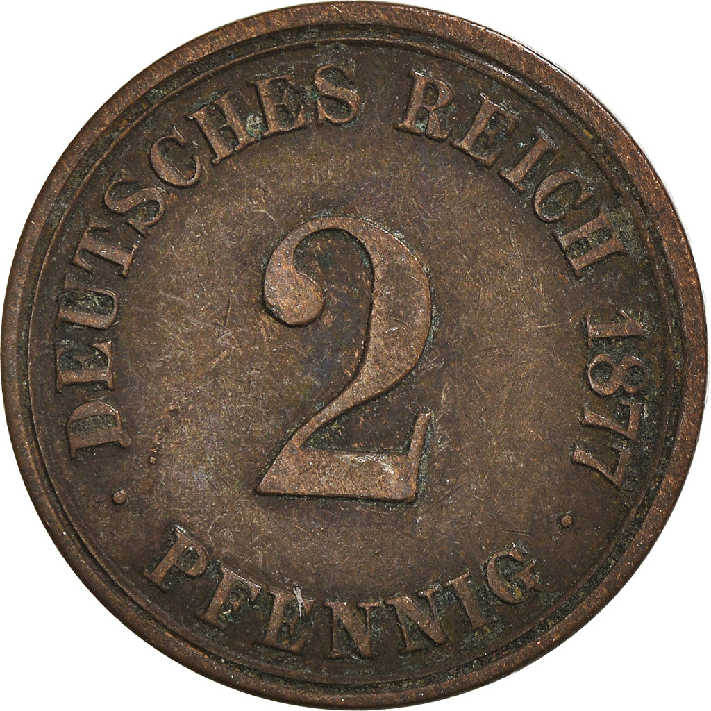 Moneta, NIEMCY - IMPERIUM, 2 Pfennig, 1877
