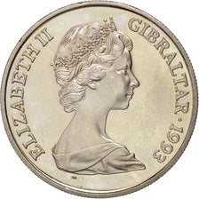 GIBRALTAR, Crown, 1993, KM #135, AU(55-58), Copper-Nickel, 38.8, 28.63