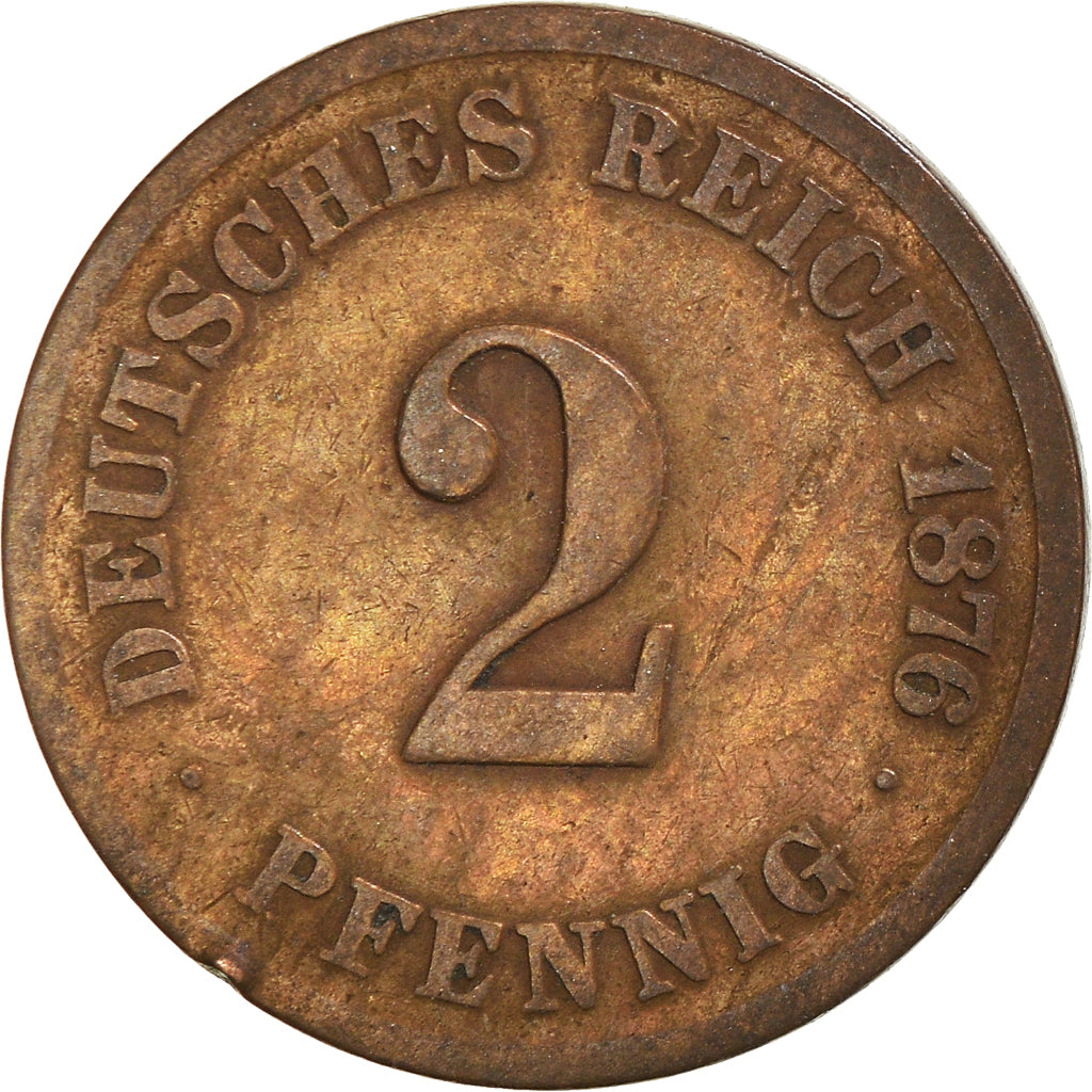 Münze, GERMANY - EMPIRE, 2 Pfennig, 1876