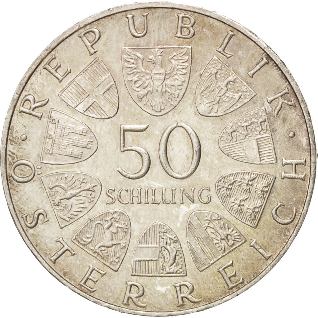 Coin, Austria, 50 Schilling, 1971, AU(50-53), Silver, KM:2911
