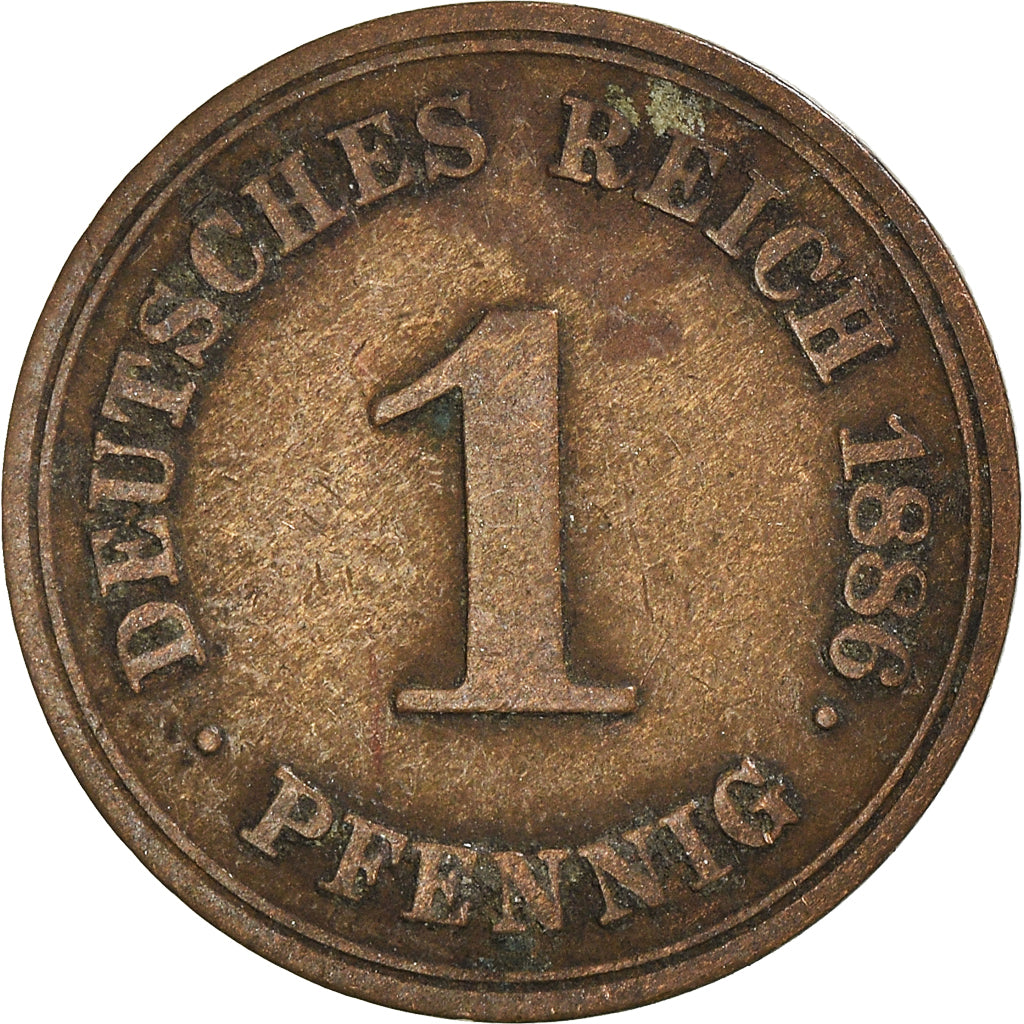 Moneta, GERMANIA - IMPERO, Pfennig, 1886