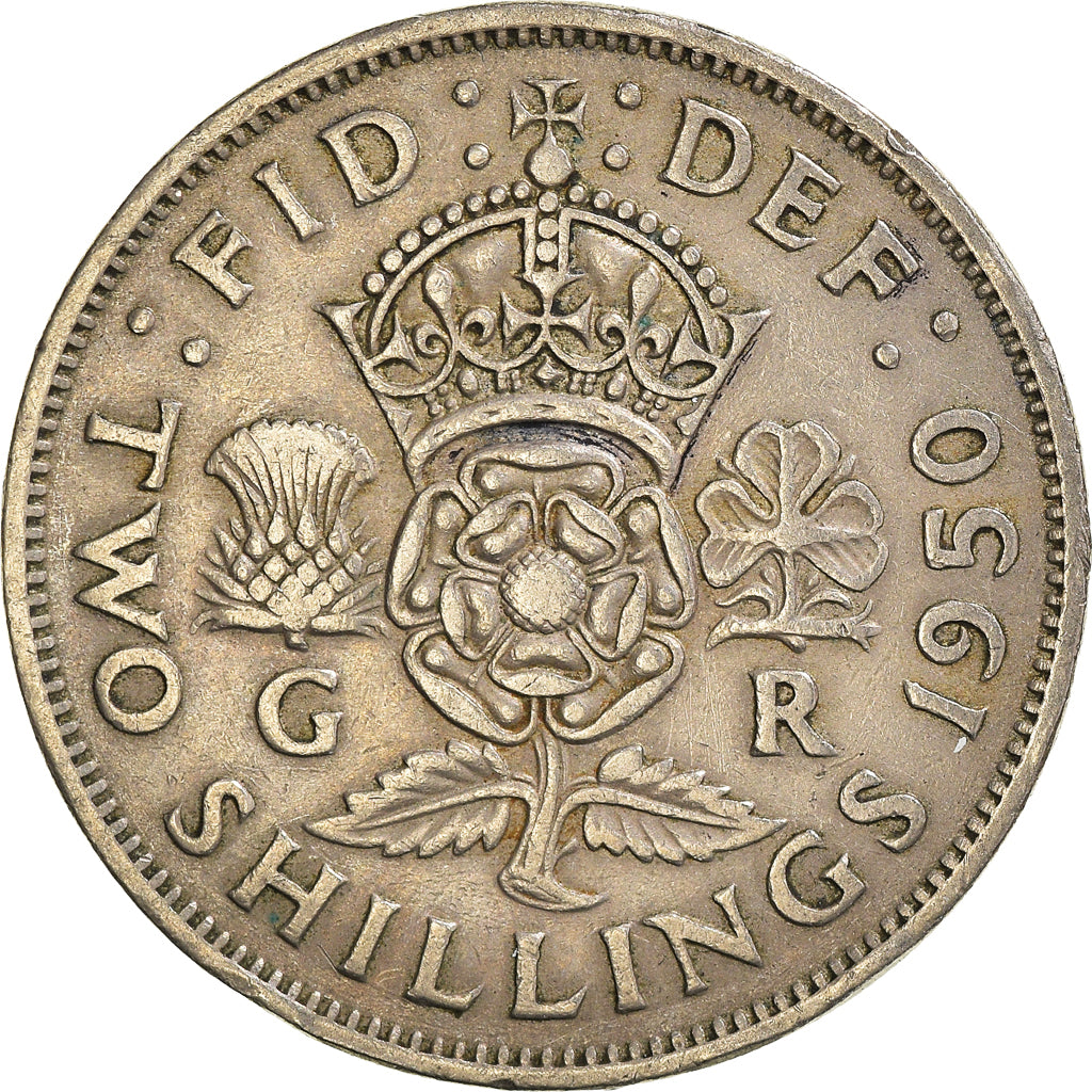 Coin, Great Britain, Florin, Two Shillings, 1950