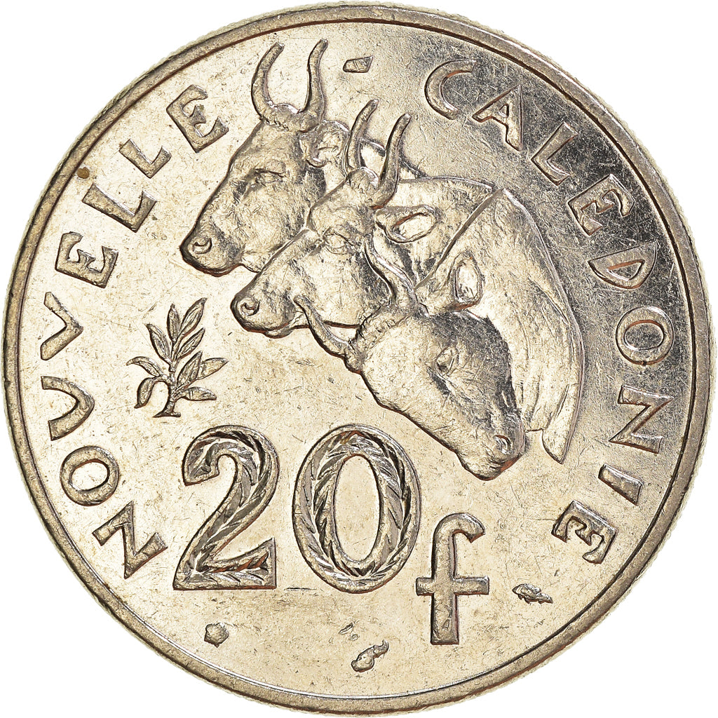 Coin, New Caledonia, 20 Francs, 1990