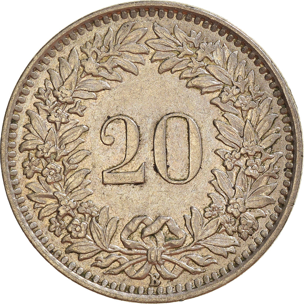 Münze, Schweiz, 20 Rappen, 1959