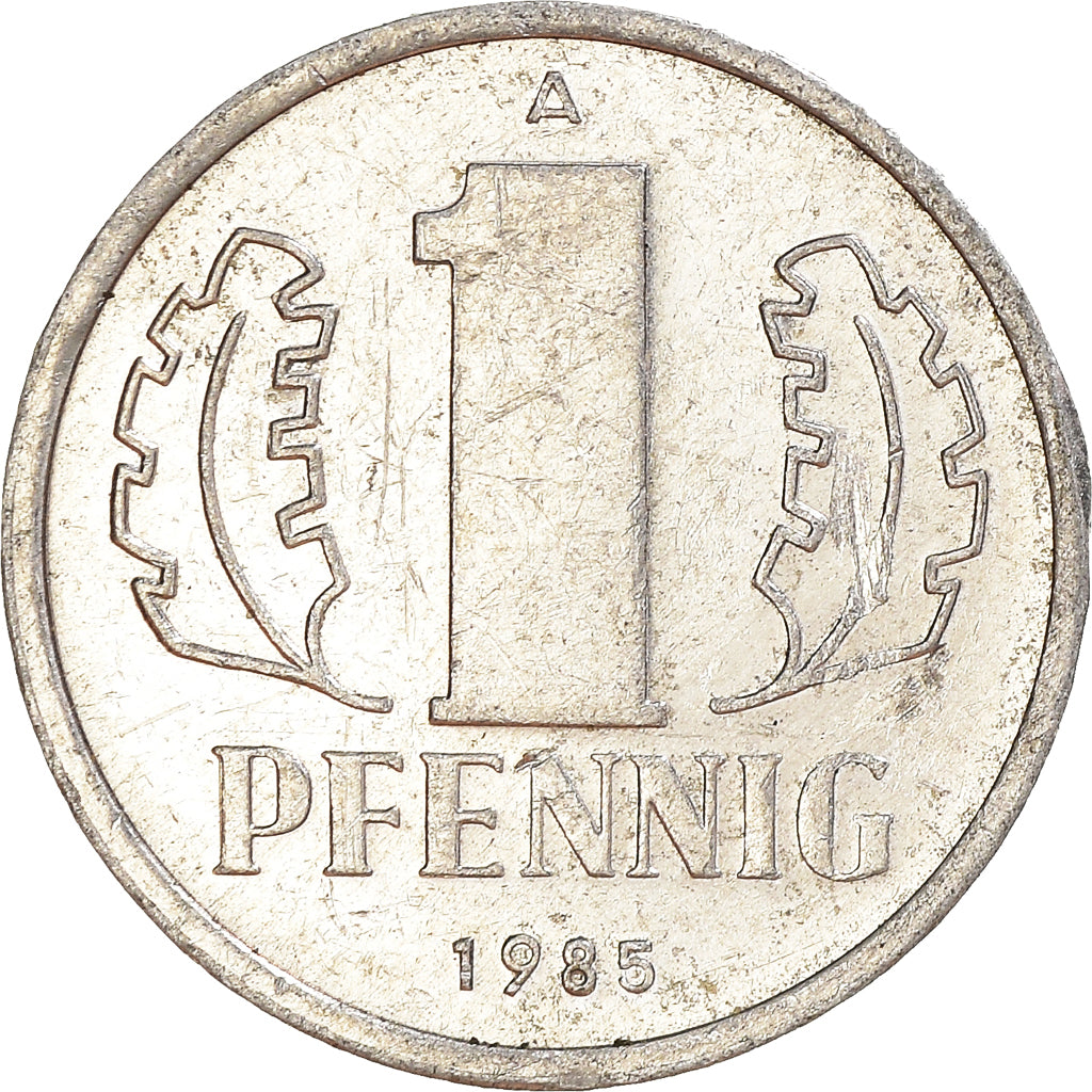 Moeda, ALEMANHA - REPÚBLICA DEMOCRÁTICA, Pfennig, 1985