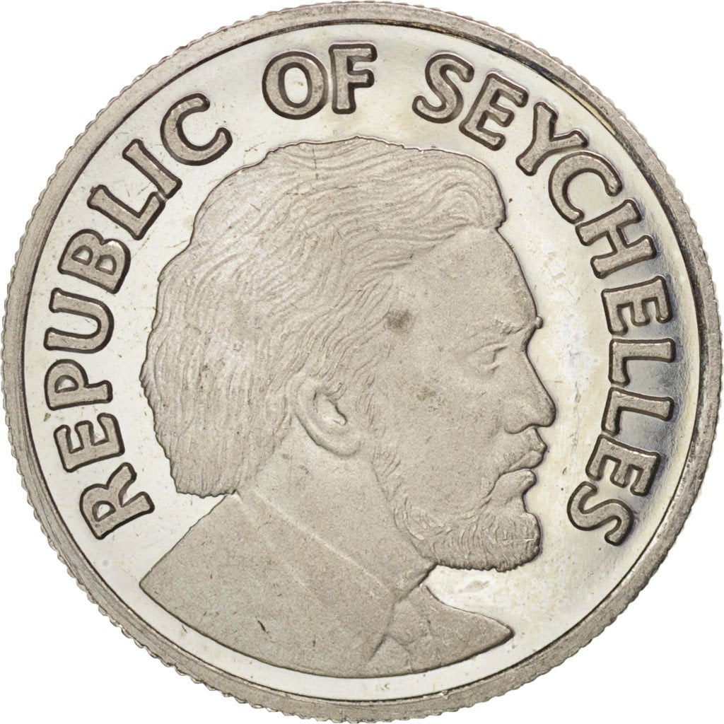 SEYCHELLES, 25 Cents, 1976, British Royal Mint, KM #24, MS(63), Copper-Nickel,..