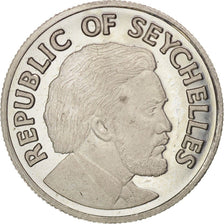 SEYCHELLES, 25 Cents, 1976, British Royal Mint, KM #24, MS(63), Copper-Nickel,..