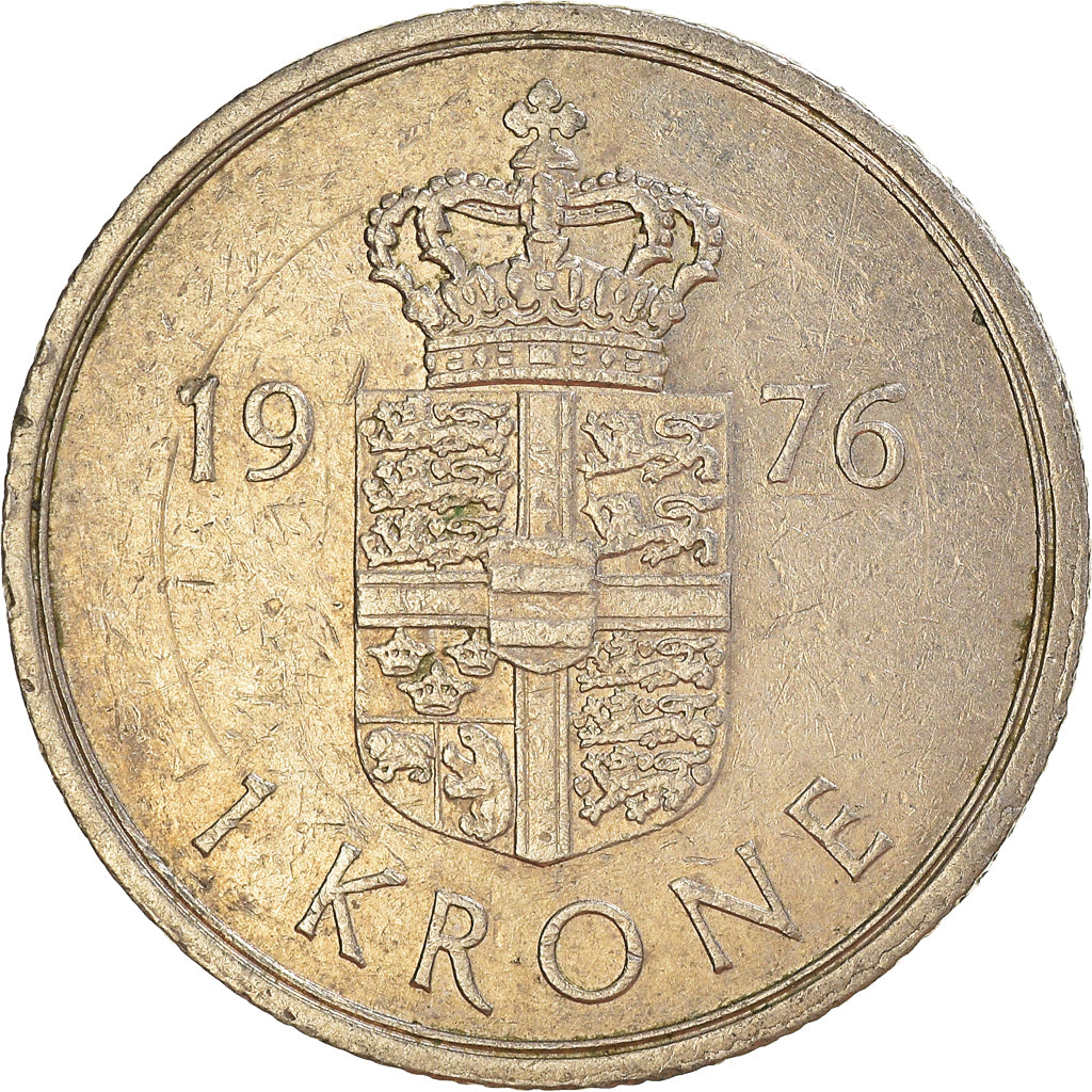 Munten, Denemarken, Krone, 1976