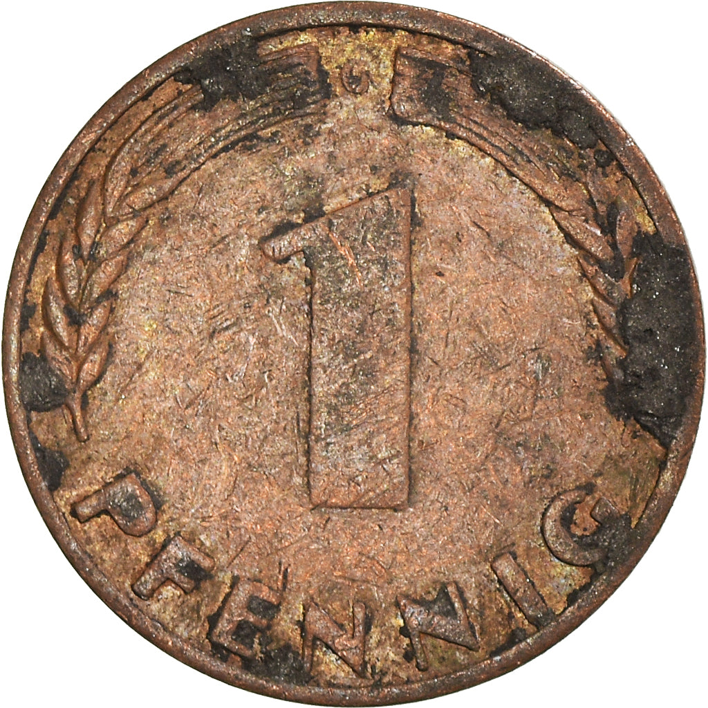 Münze, Bundesrepublik Deutschland, Pfennig, 1950