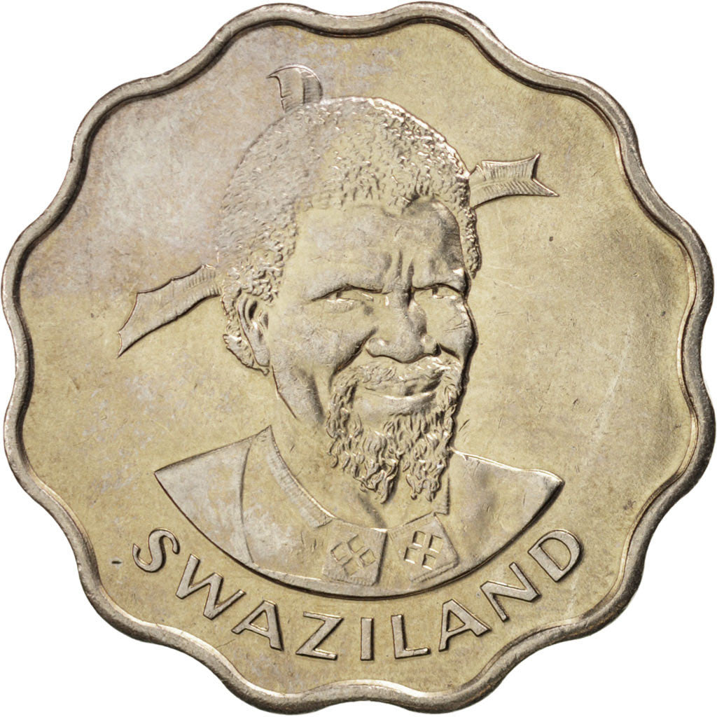 SWAZILAND, 20 Cents, 1975, British Royal Mint, KM #11, MS(63), Copper-Nickel,...