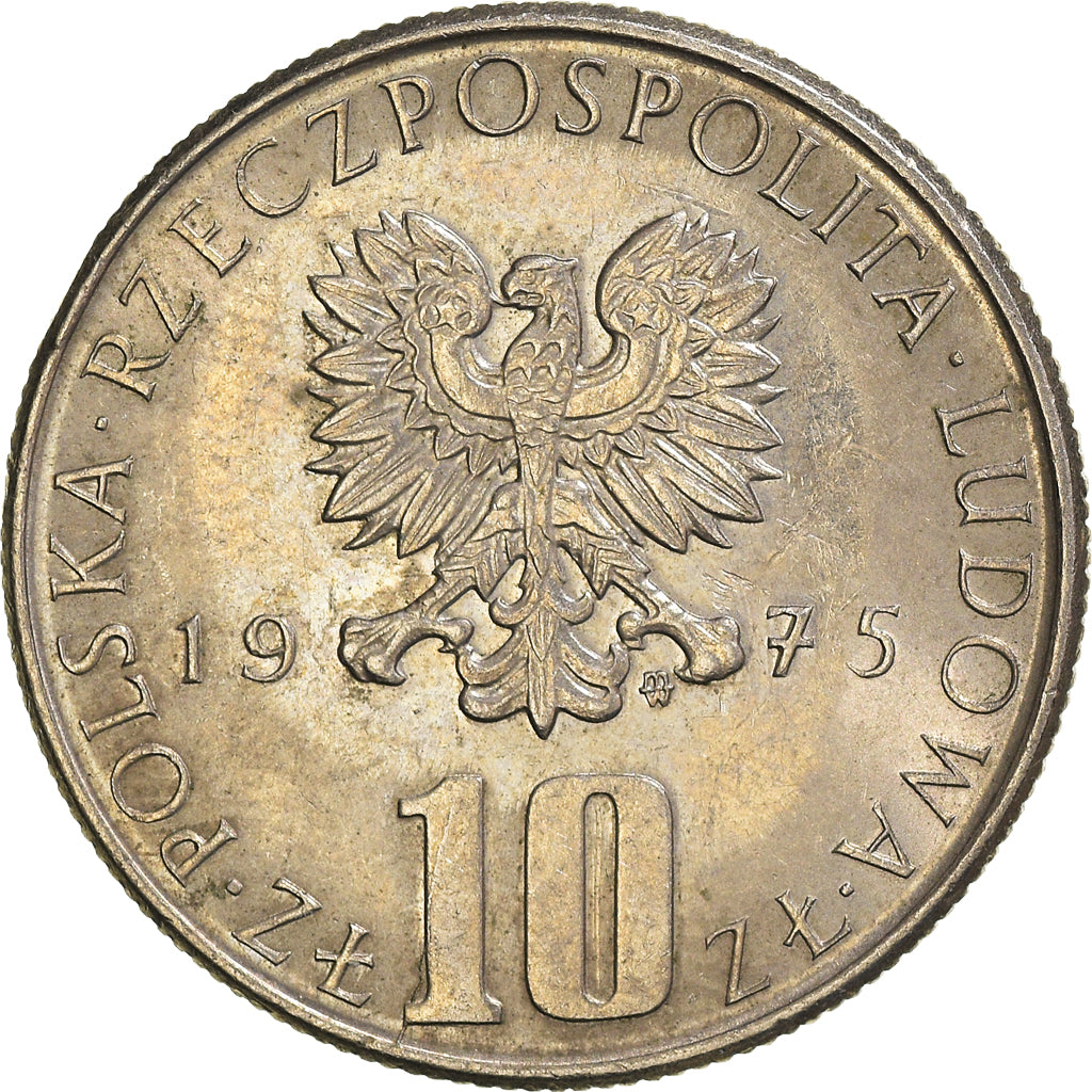 Moneda, Polonia, 10 Zlotych, 1975