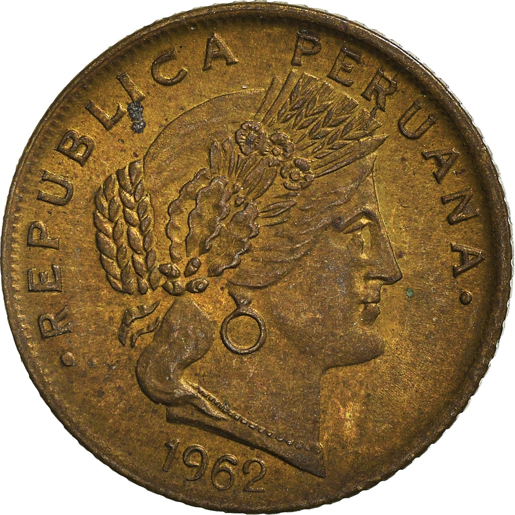 Münze, Peru, 5 Centavos, 1962