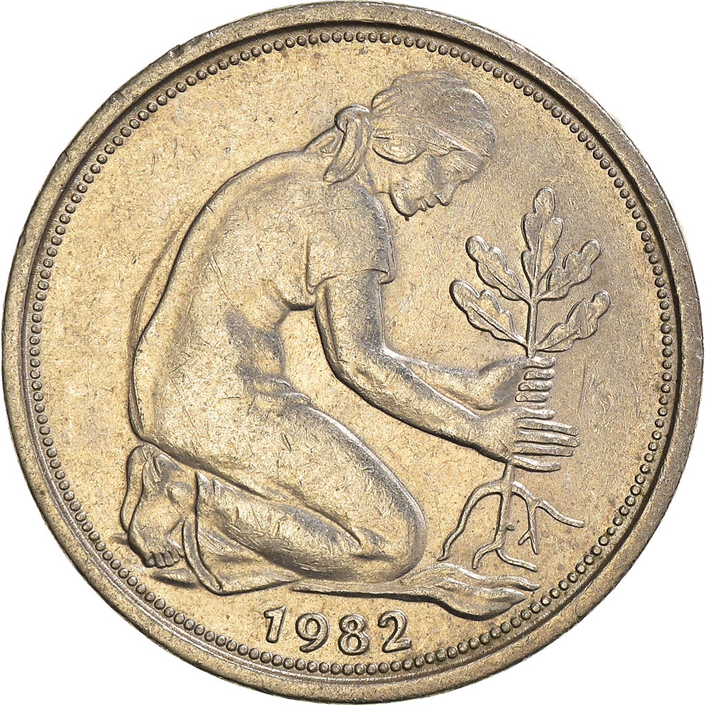 Münze, Bundesrepublik Deutschland, 50 Pfennig, 1982