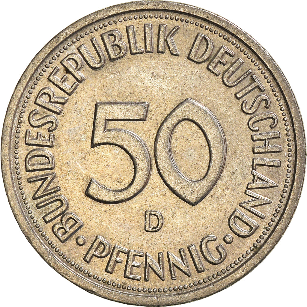 Münze, Bundesrepublik Deutschland, 50 Pfennig, 1982