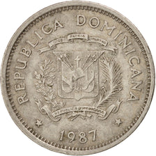 Coin, Dominican Republic, 5 Centavos, 1987, EF(40-45), Copper-nickel, KM:59