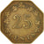 Coin, Malta, 25 Cents, 1975, EF(40-45), Brass, KM:29