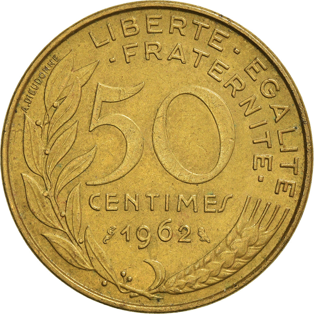 Moneda, Francia, 50 Centimes, 1962