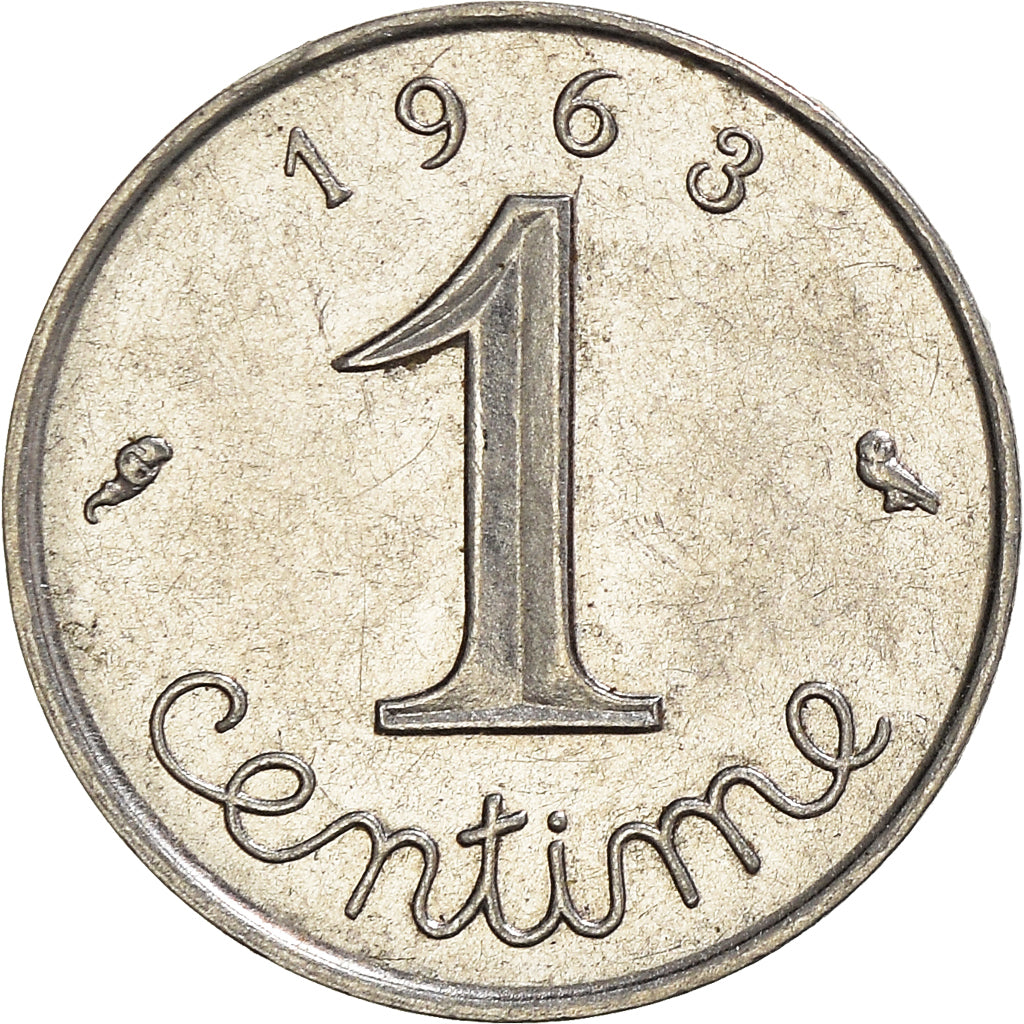 Moneta, Francia, Centime, 1963