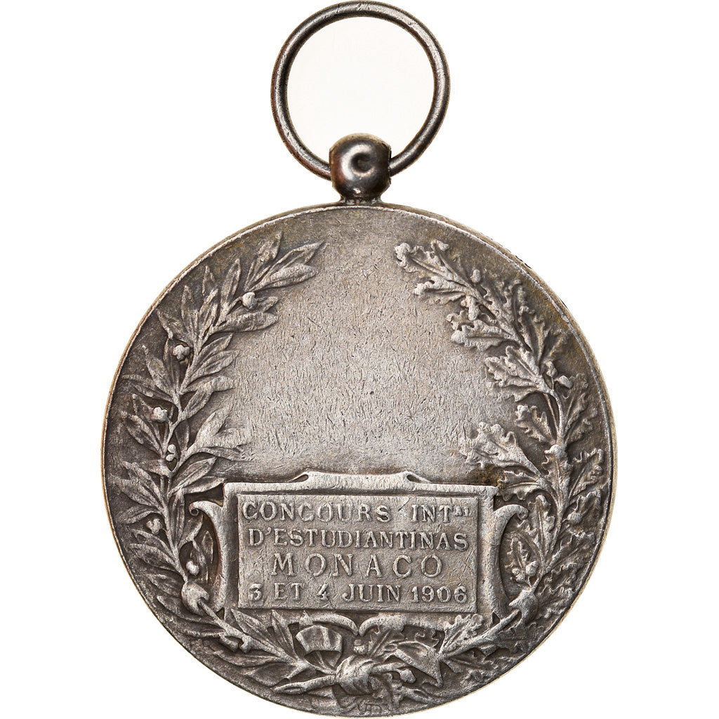 Monaco, Medal, Concours International d'Estudiantinas, 1906, Rasumny, AU(50-53)