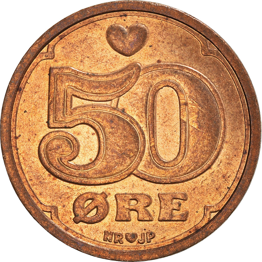 Moeda, Dinamarca, 50 Öre, 1989