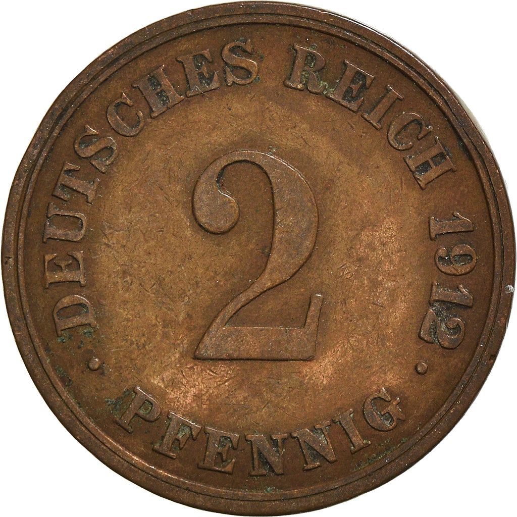 Münze, GERMANY - EMPIRE, 2 Pfennig, 1912