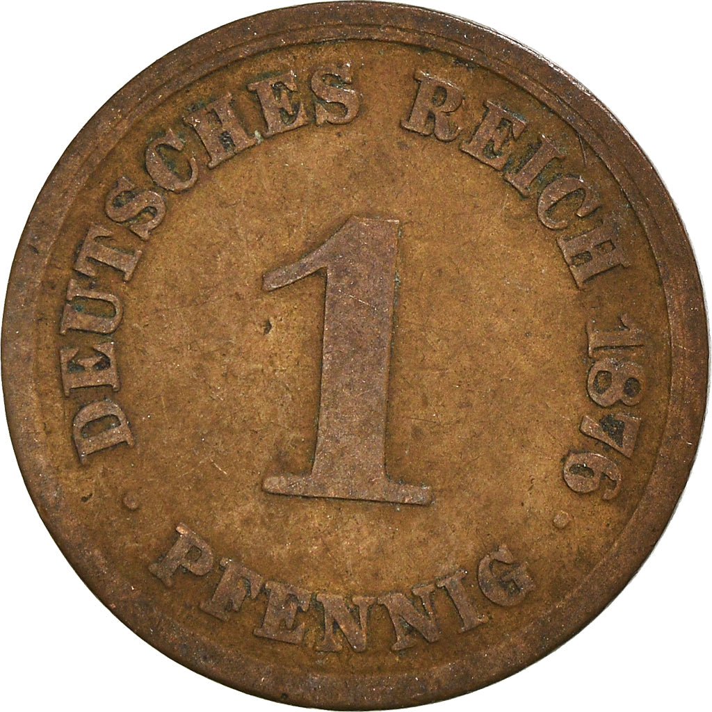 Moeda, ALEMANHA - IMPÉRIO, Pfennig, 1876