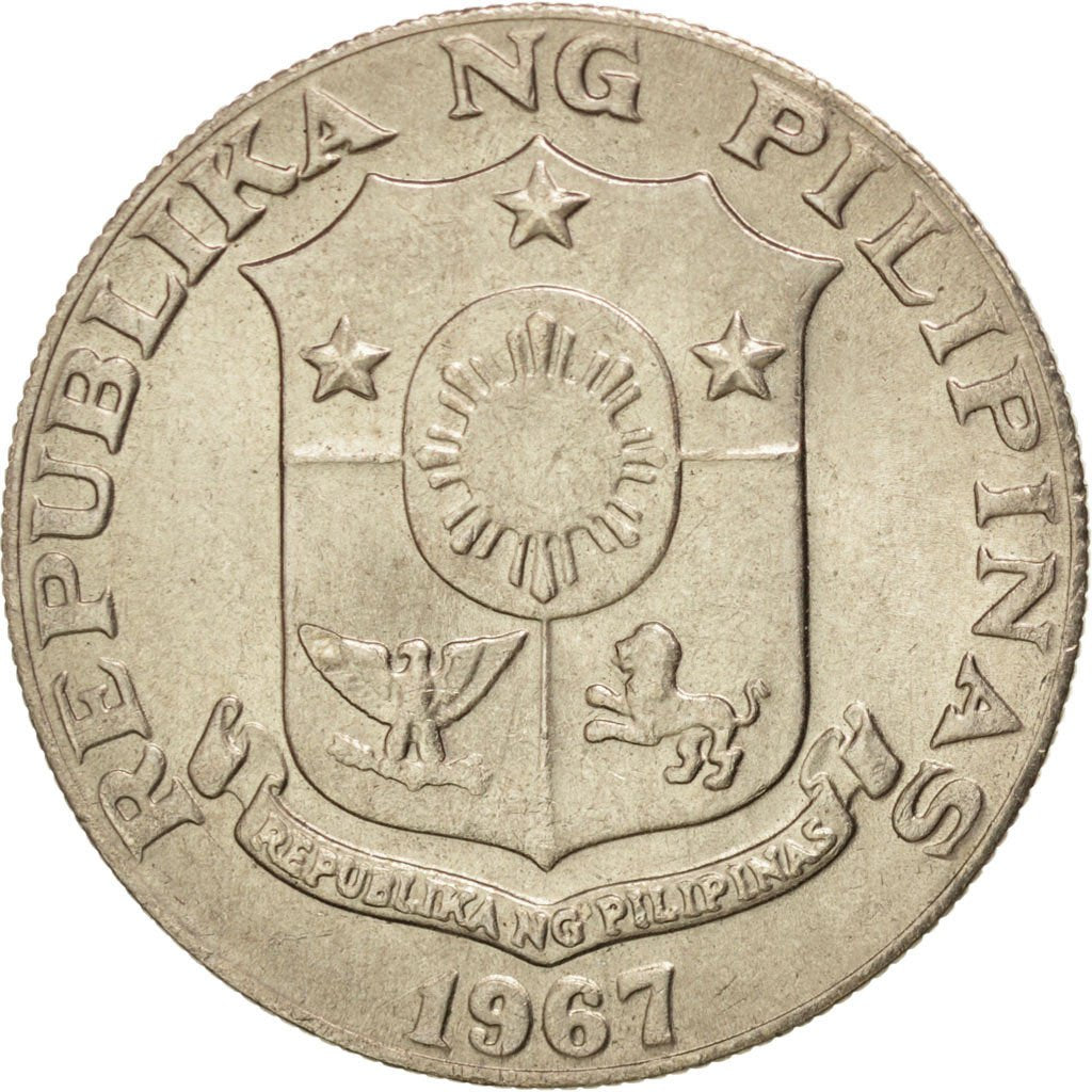 PHILIPPINES, 50 Sentimos, 1967, KM #200, MS(63), Copper-Nickel-Zinc, 27, 7.87