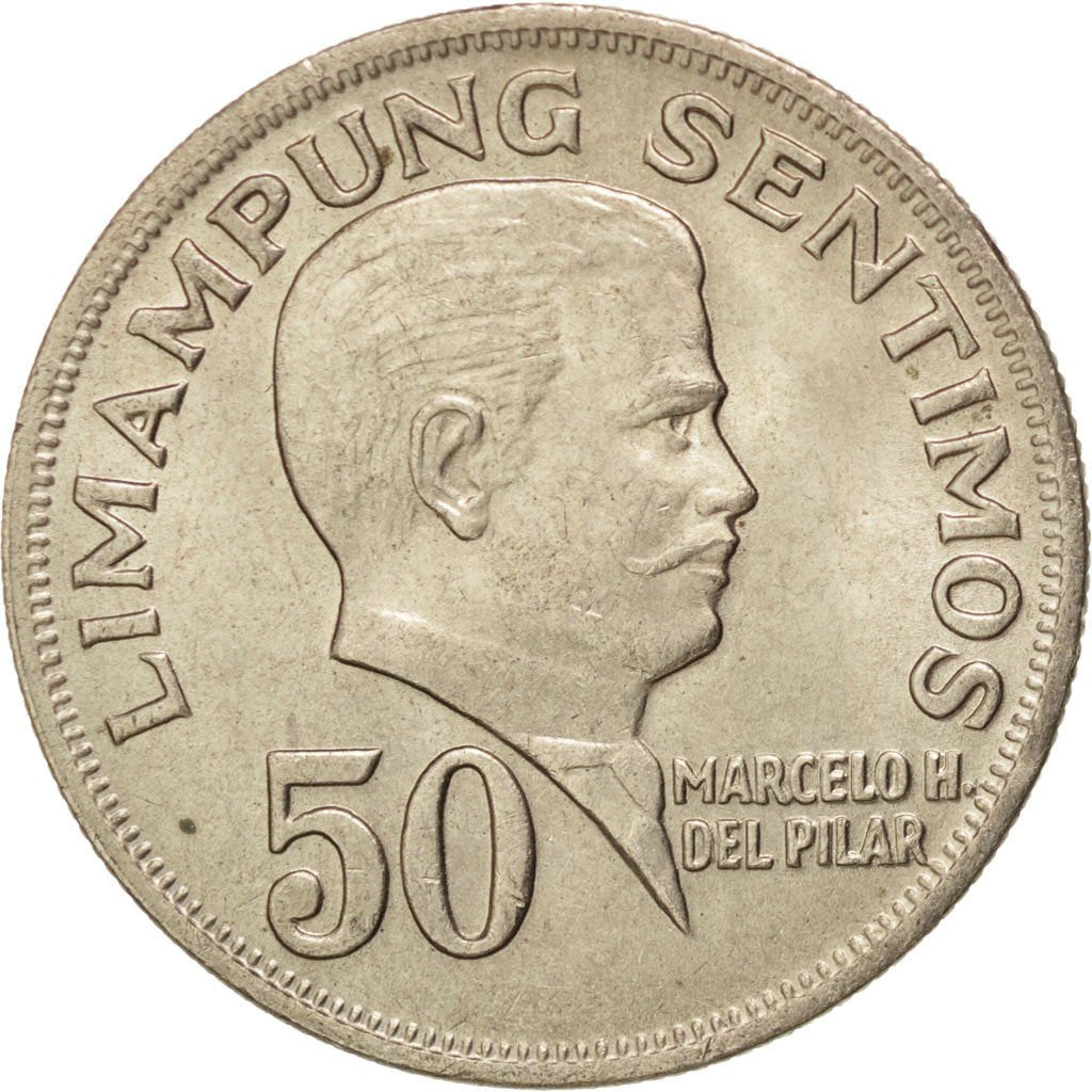 PHILIPPINES, 50 Sentimos, 1967, KM #200, MS(63), Copper-Nickel-Zinc, 27, 7.87