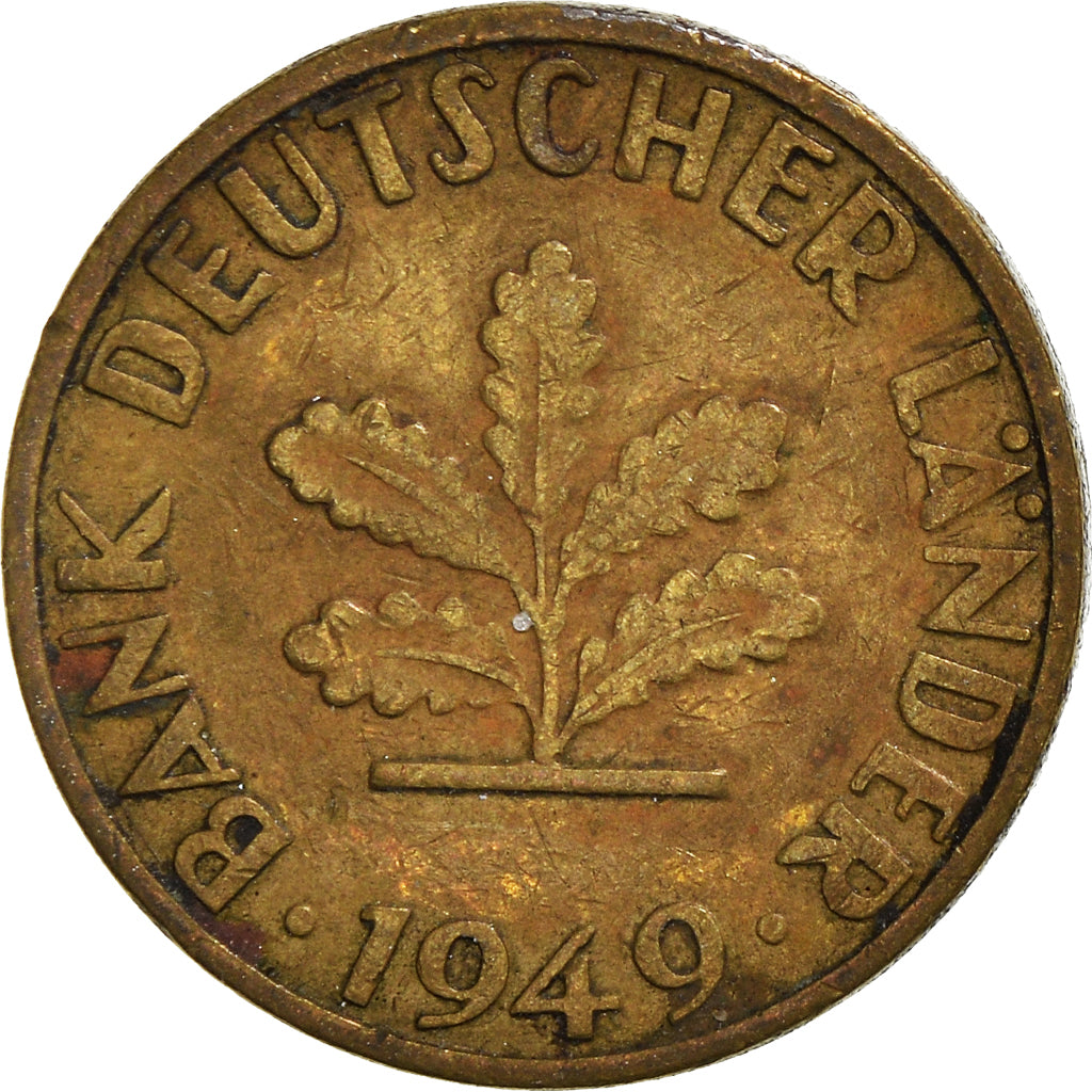 Moeda, ALEMANHA - REPÚBLICA FEDERAL, 5 Pfennig, 1949