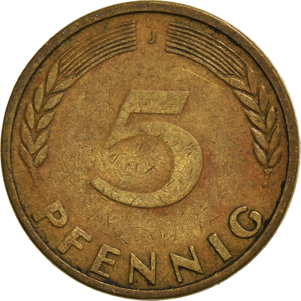 Moeda, ALEMANHA - REPÚBLICA FEDERAL, 5 Pfennig, 1949