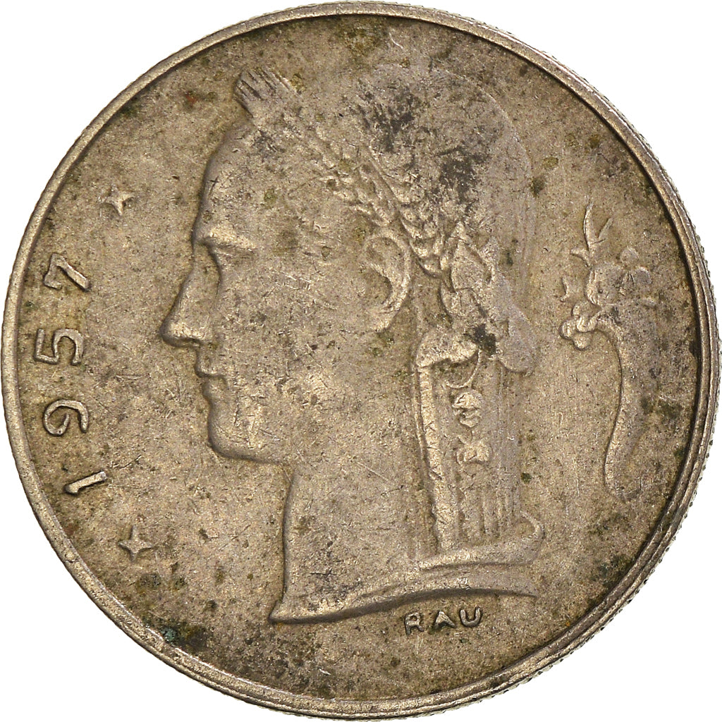 Moeda, Bélgica, Franc, 1957