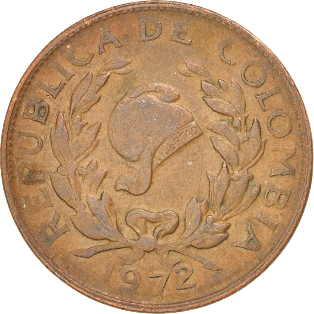 Colombie, République, 5 Centavos 1972, KM 206a