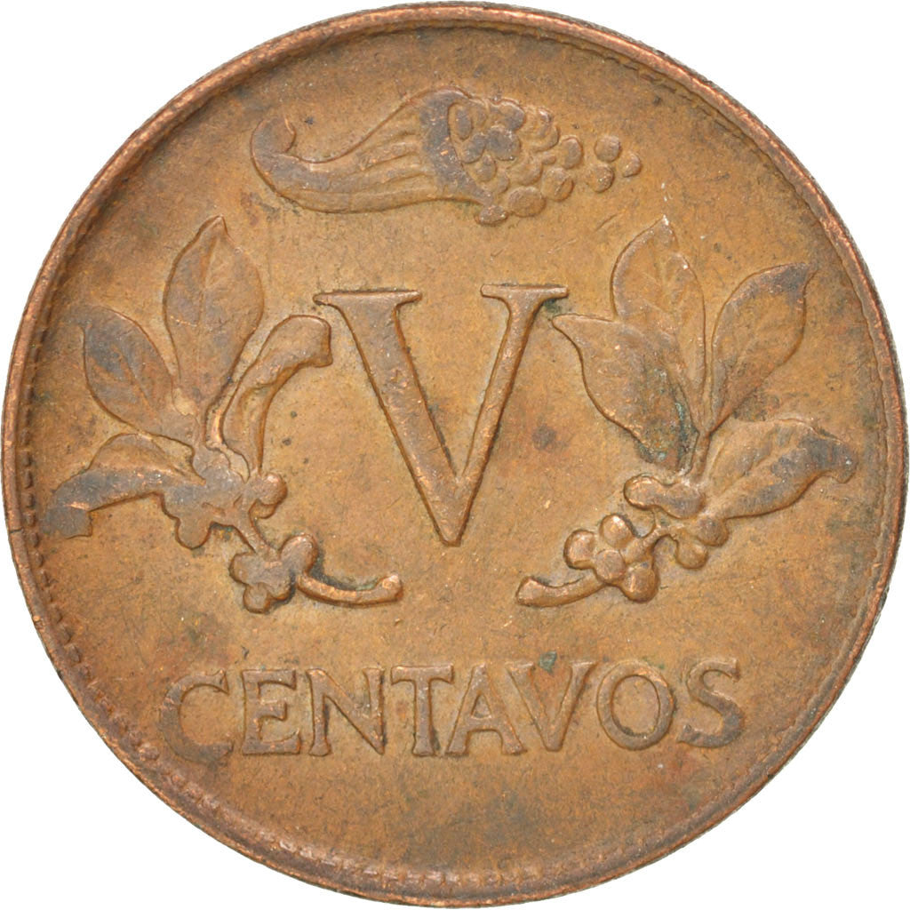 Colombie, République, 5 Centavos 1972, KM 206a