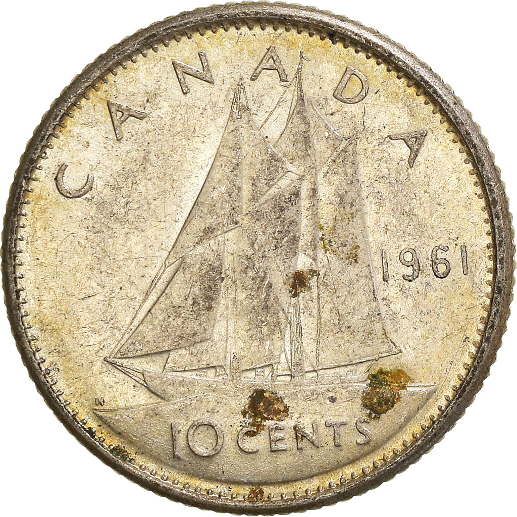 Münze, Kanada, 10 Cents, 1961