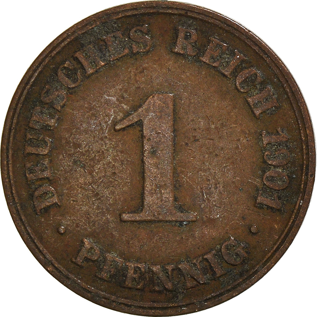 Moeda, ALEMANHA - IMPÉRIO, Pfennig, 1901