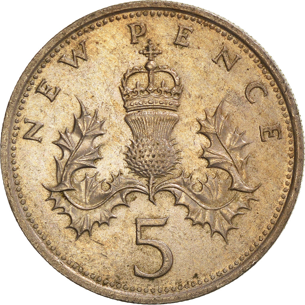 Münze, Großbritannien, 5 New Pence, 1979