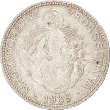 Coin, Hungary, 2 Pengö, 1939, EF(40-45), Silver, KM:511