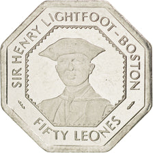 Sierra Leone, 50 Leones, 1996, SPL, Acciaio lega nichel, KM:45