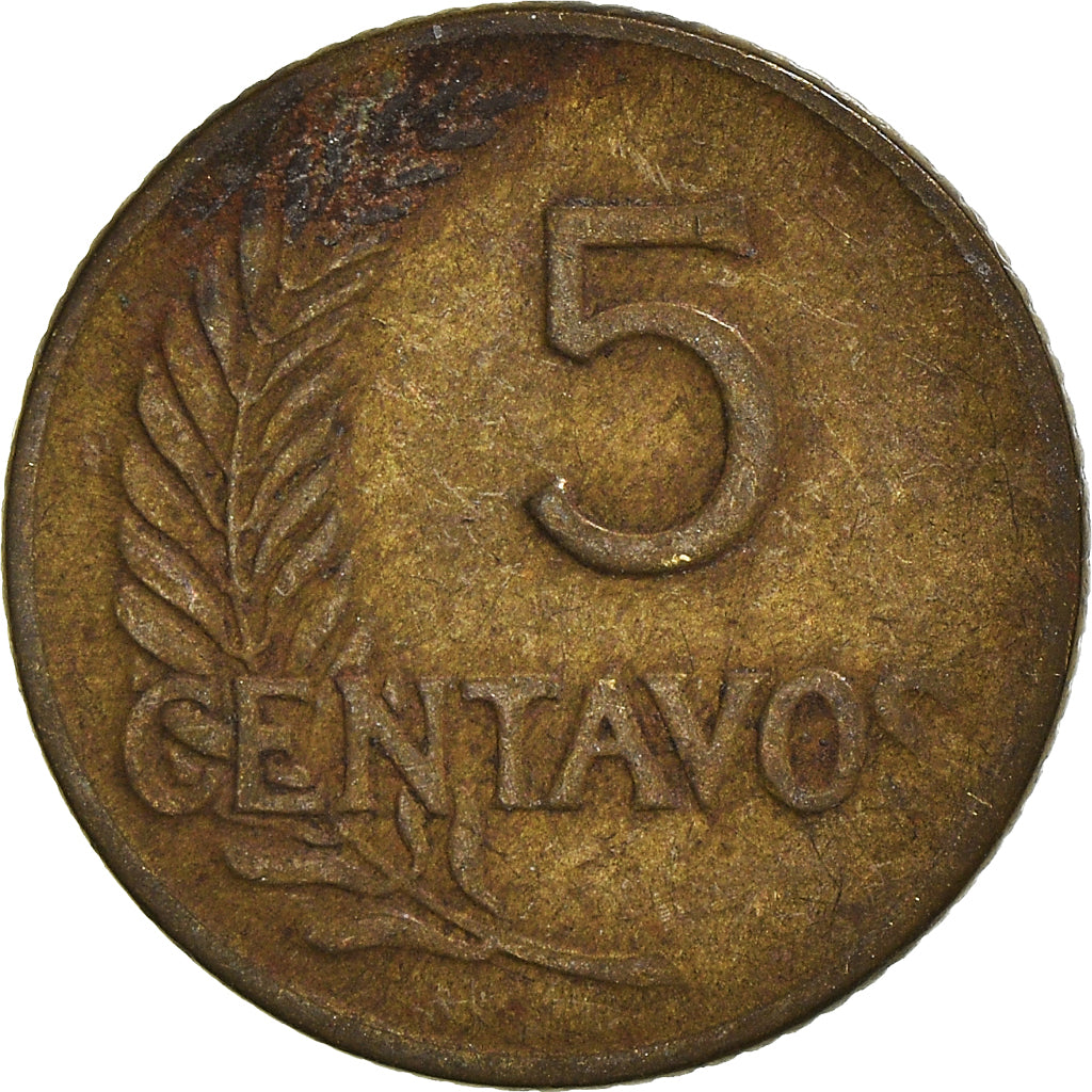 Moeda, Peru, 5 Centavos, 1956