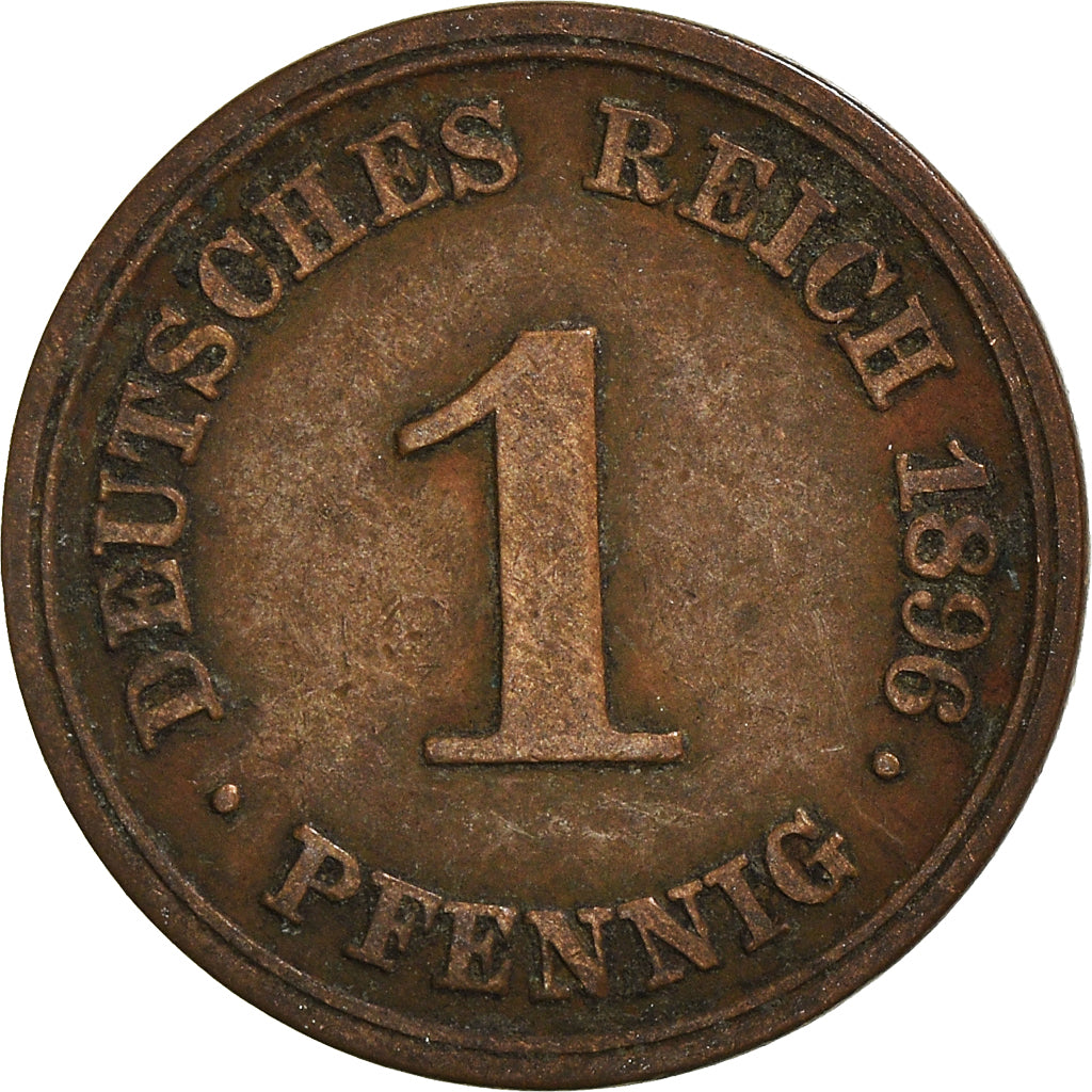Moeda, ALEMANHA - IMPÉRIO, Pfennig, 1896