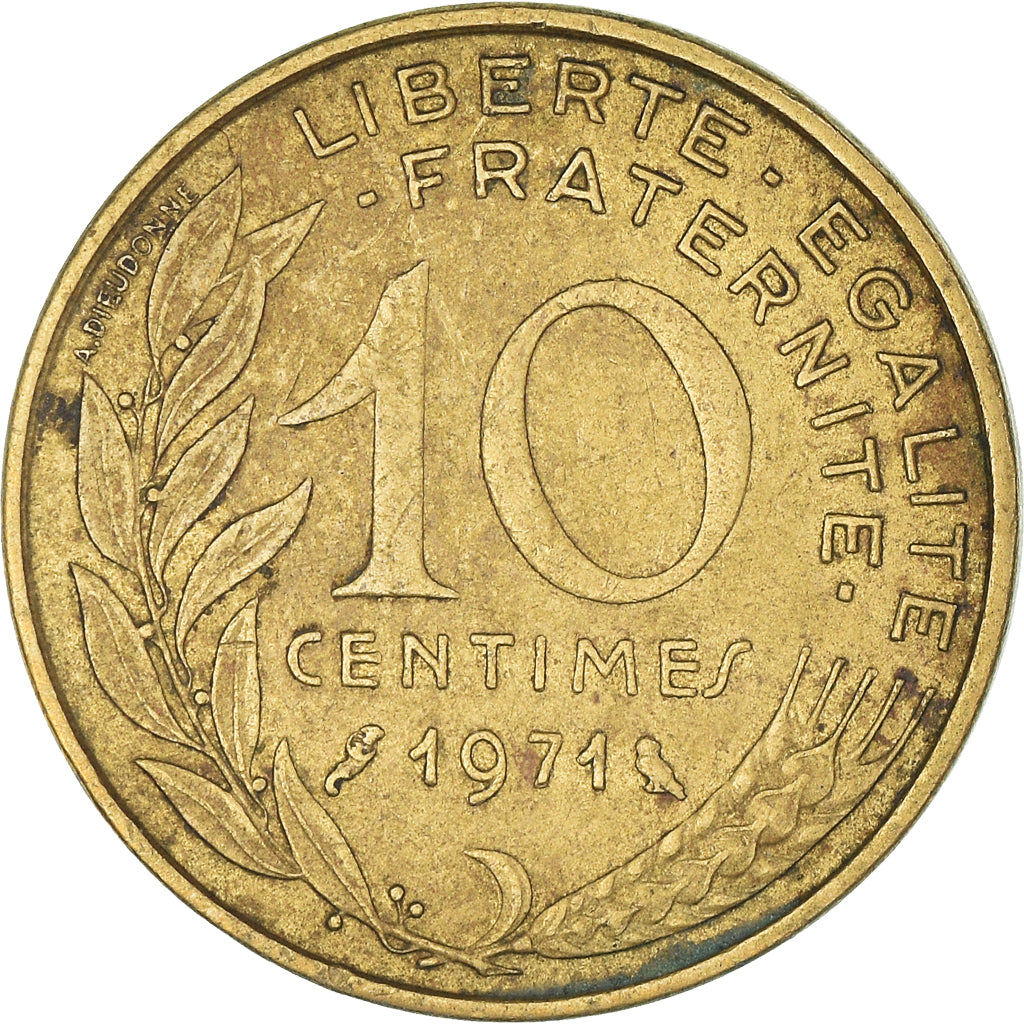 Münze, Frankreich, 10 Centimes, 1971